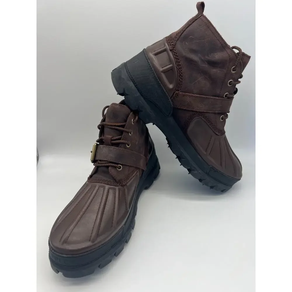 Polo Ralph Lauren Oslo Dark Brown Low Boots HydroGuard Men's 11D NEW